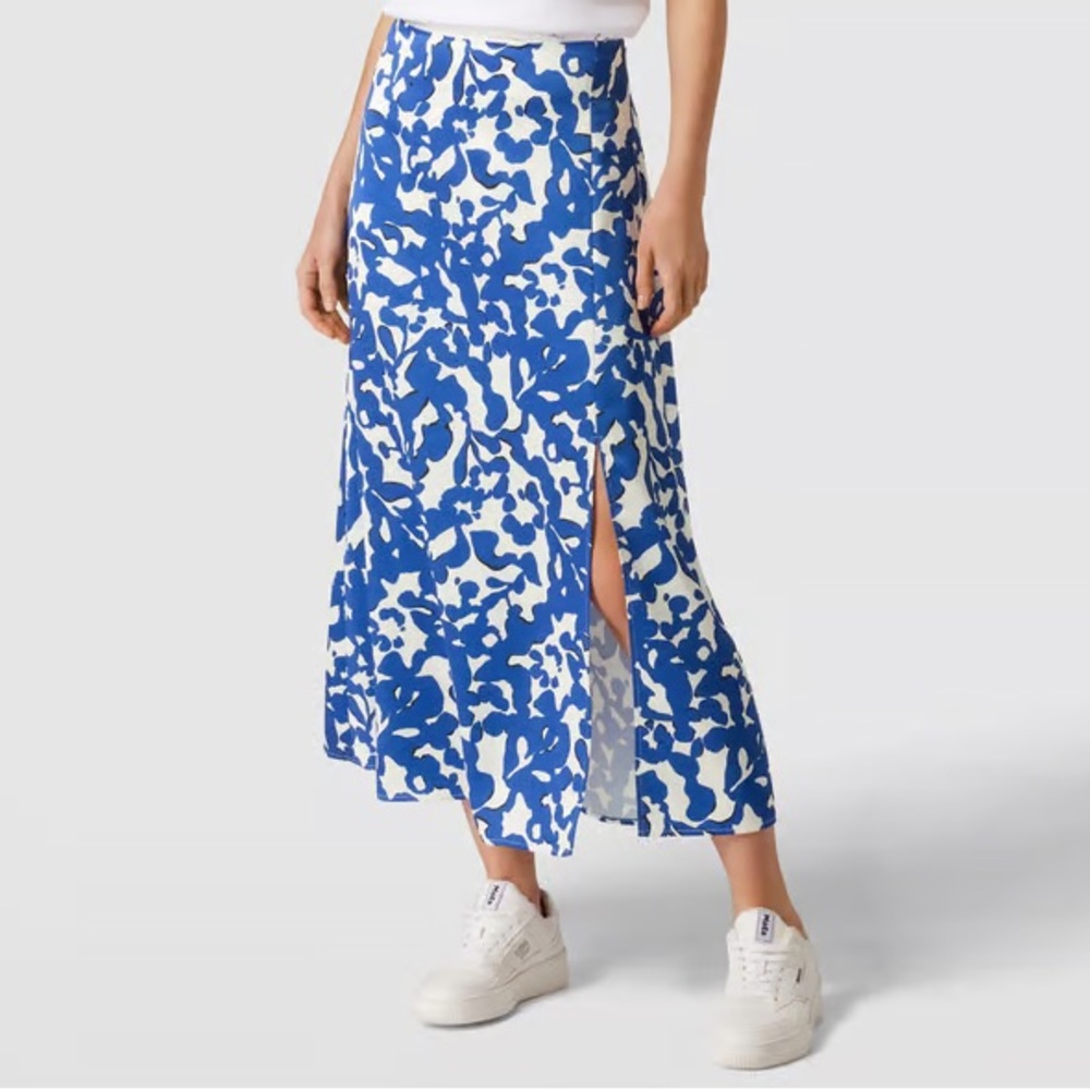 Hugo Boss Veconty Floral Print A-Line Midi Skirt
